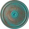 Ekena Millwork Trinity Ceiling Medallion (Fits Canopies up to 3"), Hnd-Painted Copper Green Patina, 22"OD x 1 3/4"P CM22TNCGS - alternate 1